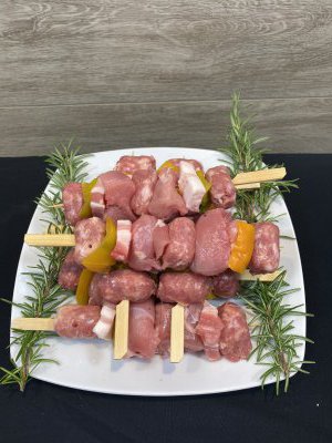Chicken and turkey skewers
