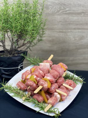 Chicken and turkey skewers