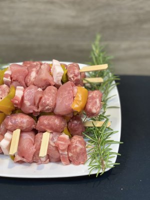 Chicken and turkey skewers